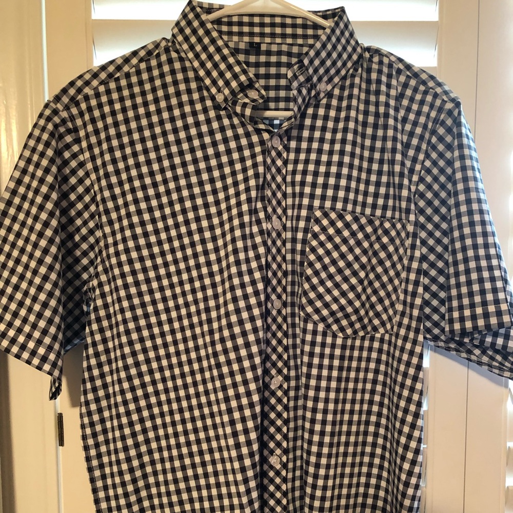 Never worn plaid button down